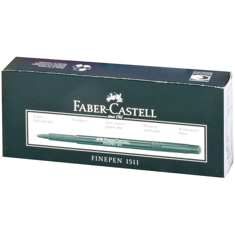 Ручка капиллярная Faber-Castell "Finepen 1511" черная, 0,4мм