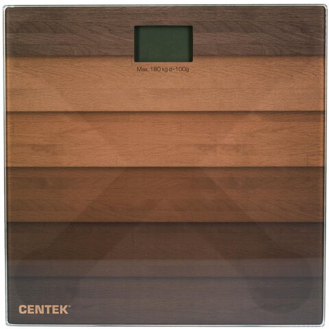 Весы напольные CENTEK CT-2420 "Дерево", электронные, вес до 180 кг, квадрат, стекло, с рисунком, CT-2420 Wood