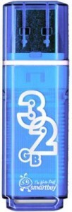 Флэш-диск (флэшка) USB 32Gb SmartBuy Glossy  Blue SB32GBGS-B