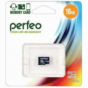 Флэш-карта (памяти) MicroSDHC 16Gb class10 Perfeo без адаптера PF16GMCSH10