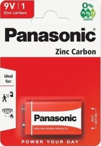 Элемент питания Panasonic Zinc Carbon 6F22 BL1