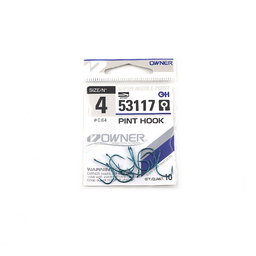 Крючок OWNER Pint Hook blue №4 10шт