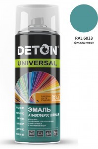 DETON Universal Эмаль аэрозоль 520мл алкид атмосферост. RAL6033 ФИСТАШКОВАЯ арт.DTN-A70651