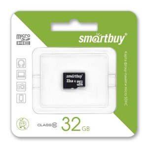 Флэш-карта (памяти) MicroSDHC 32Gb class10 SmartBuy без адаптера