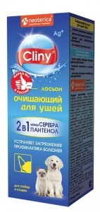 Лосьон очищающий для ушей для кошек и собак 50мл Cliny К106 52727