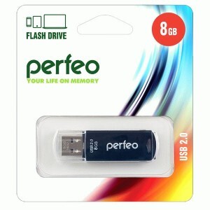 Флэш-диск USB  8Gb Perfeo Black C06 PF-C06B008