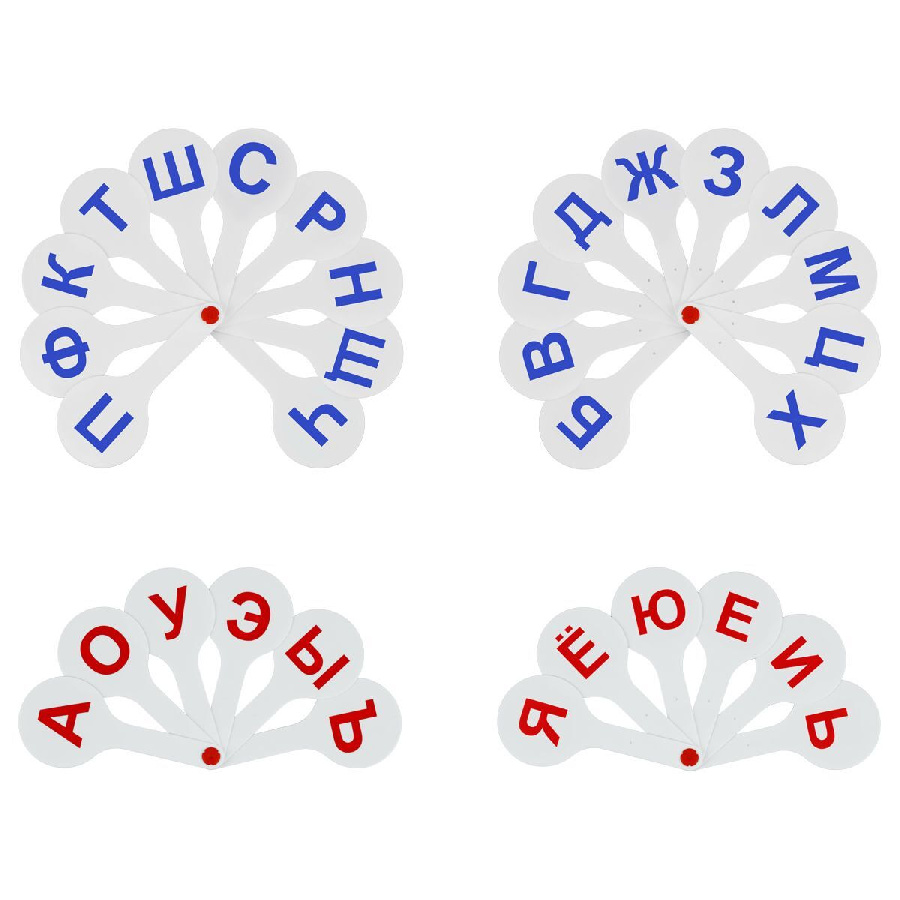 Набор веер-касс гласные + согласные буквы, СТАММ