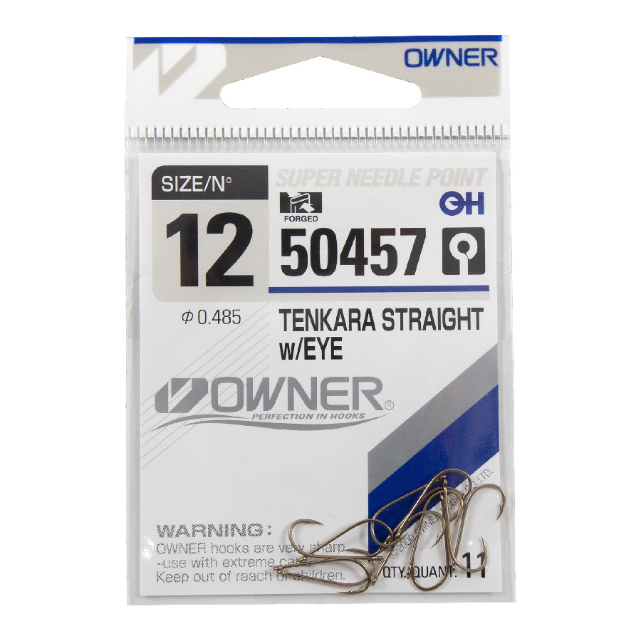 Крючок OWNER Tenkara Straight w/eye brown №12 11шт