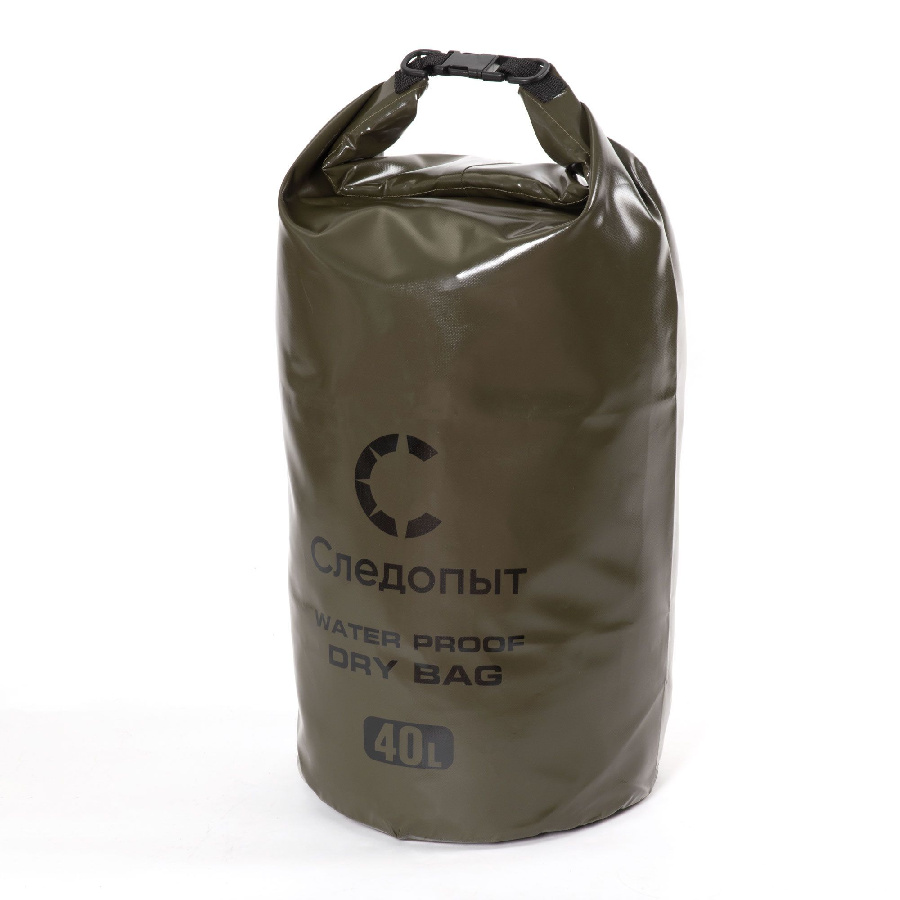 Гермомешок "СЛЕДОПЫТ - Dry Bag" без лямок, 40 л, цв. хаки/30/25/9/