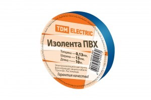 TDM Изолента ПВХ 15/10 синяя (10!) SQ0526-0025