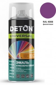 DETON Universal Эмаль аэрозоль 520мл алкид атмосферост. RAL4008 ФИОЛЕТОВАЯ арт.DTN-A70647