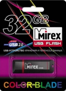 Флэш-диск USB 32GB Mirex KNIGHT BLACK (блистер)