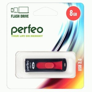 Флэш-диск USB  8Gb Perfeo Black S01 PF-S01B008