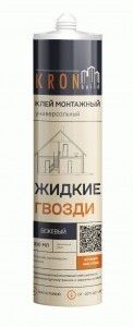 KRONbuild клей монтажный жидкие гвозди бежевый 390г, арт.LNB39