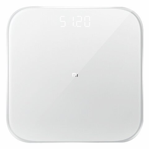 Весы напольные XIAOMI Mi Smart Scale 2, электронные, максимальная нагрузка 150 кг, квадрат, стекло, белые, NUN4056GL