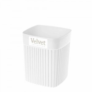 Стакан для ванной VELVET 0,65л (9*9*11см), белый 433239316 Econova/Бытпласт