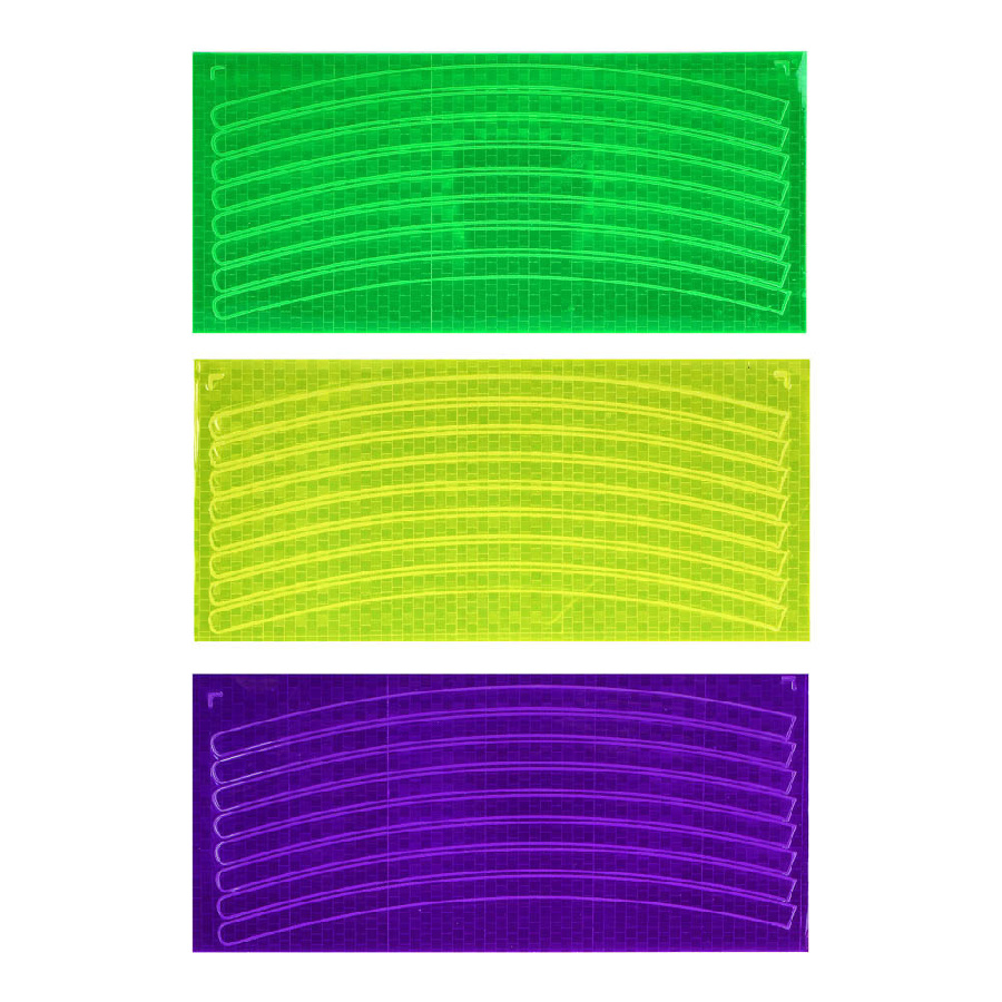 SILAPRO Наклейки светоотражающие 8шт на колесо 22х10см, ПВХ