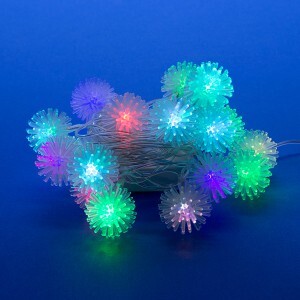 Гирлянда-нить ULD-S0280-020/DTA BALLS Шарики 20LED разноцв. 2,8м, 8реж. прозр.провод IP20 2W Uniel