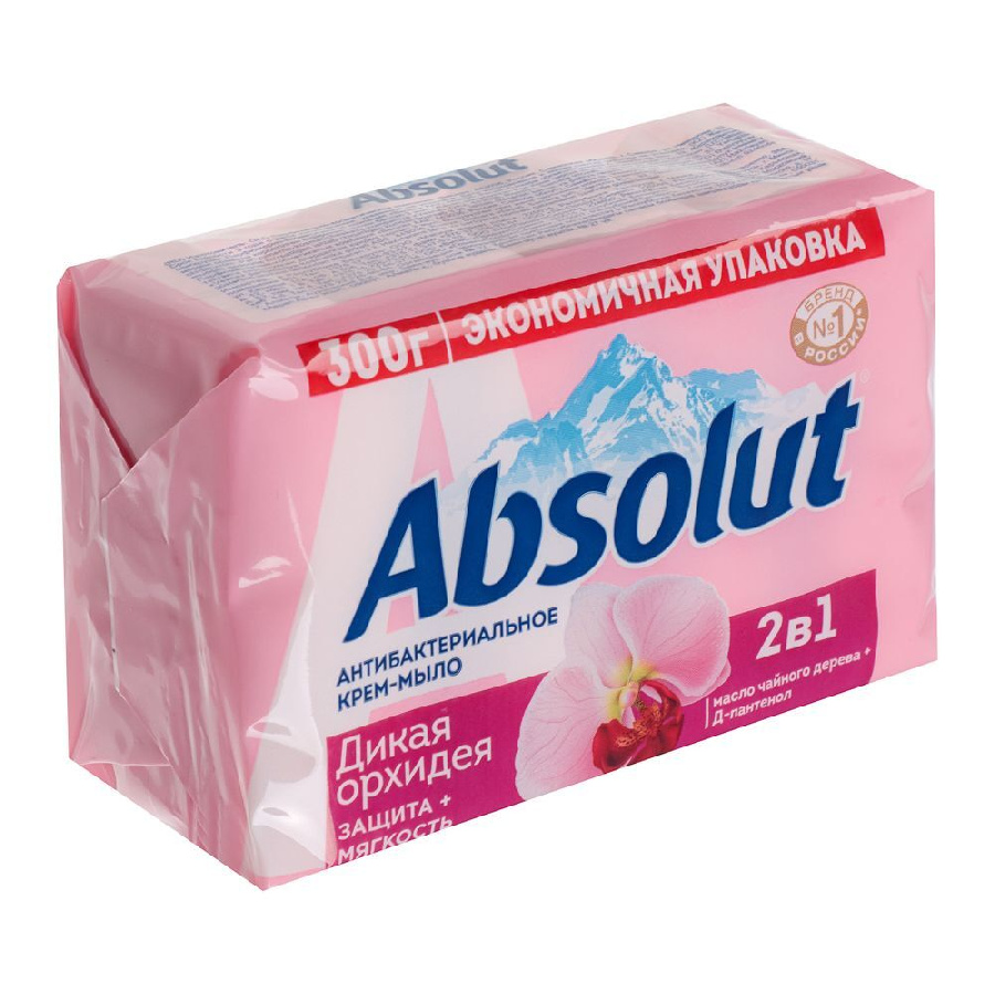 Мыло твердое ABSOLUT 2в1 Дикая орхидея, 4x75г