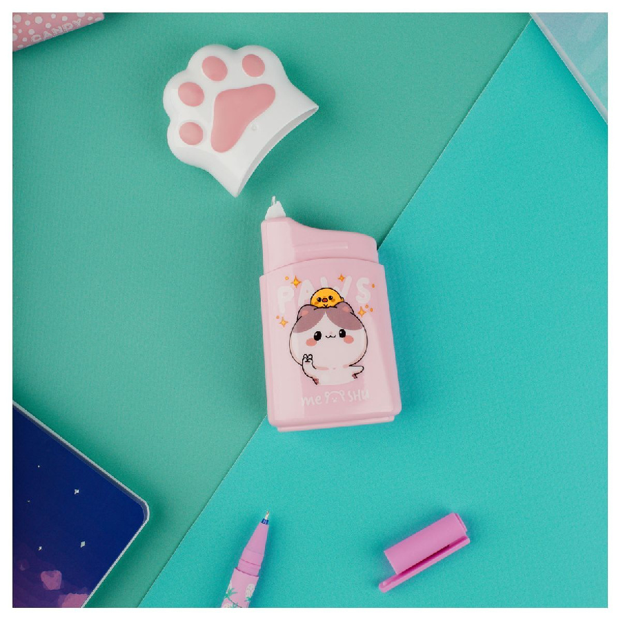 Корректирующая лента MESHU "Paw", 5мм*12м, пвх-бокс, европодвес