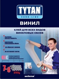 Tytan (Титан) Euro-line Винил клей д/всех видов виниловых обоев (с индикатором) 250г, арт.7017169