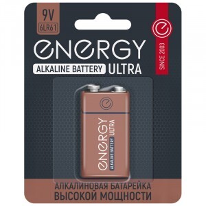 Элемент питания Energy Ultra 6LR61/9V BL1