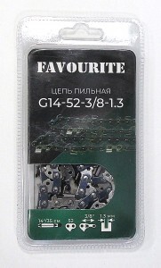 FAVOURITE Цепь пильная 14/35см 3/8 1,3мм 52зв. RS G14-52-3/8-1.3