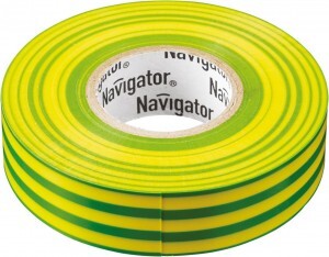 Navigator изолента ПВХ 15/20  желто-зеленая (10!) 71108