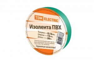 TDM Изолента ПВХ 15/20 зеленая (10!) SQ0526-0014