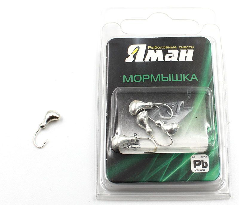 Мормышка "ЯМАН" ст. муравей с отв.,цв.SILVER PLATED, вес 0,5 г (уп. 5 шт.)