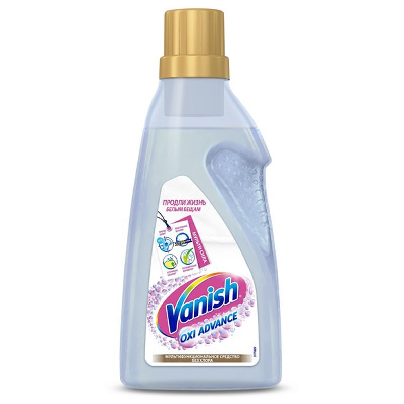 Пятновыводитель/отбеливатель Vanish "Oxi Advance. Мультисила", гель, для белых тканей, 750мл