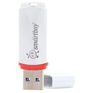 Флэш-диск (флэшка) 4GB USB Smartbuy Crown White (SB4GBCRW-W)