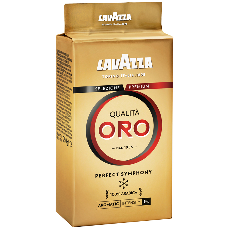 Кофе молотый Lavazza "Qualità. Oro", вакуумный пакет, 250г