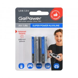 Элемент питания GoPower LR6 BL2 Alkaline 1.5V