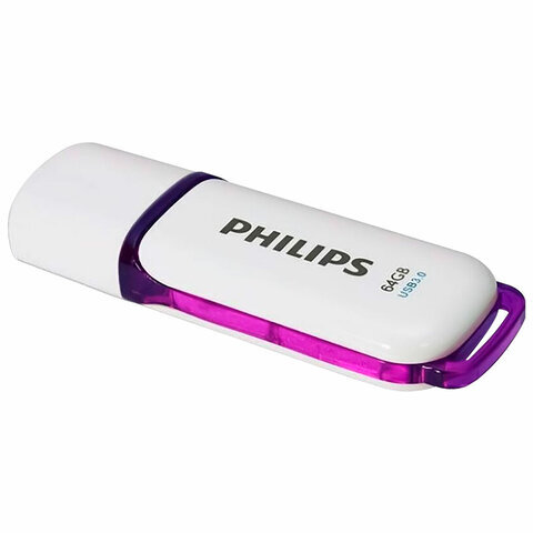 Флеш-диск 64 GB PHILIPS SNOW, разъем USB 3.0, фиолетовый, FM64FD75B/97