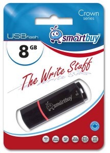 Флэш-диск (флэшка) USB  8Gb SmartBuy Crown Black SB8GBCRW-K