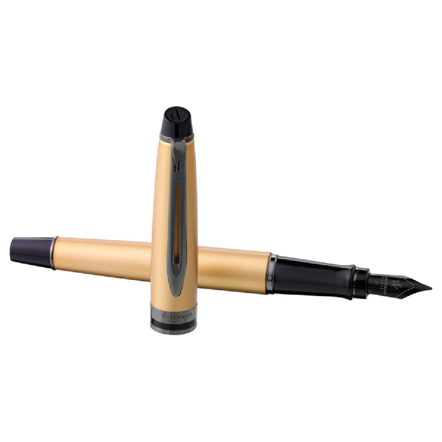 Ручка перьевая Waterman "Expert Gold RT" синяя, 0,8мм, подарочная упаковка