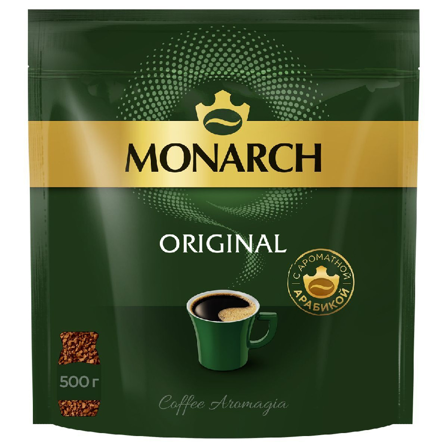 Кофе растворимый Monarch "Original", сублимированный, мягкая упаковка, 500г