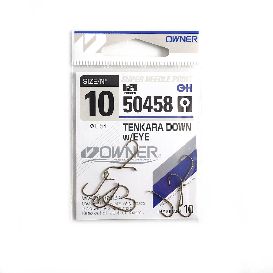 Крючок OWNER Tenkara Down w/eye brown №10 10шт