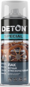 DETON Special Лак аэрозоль 520мл яхтный универсал ГЛЯНЦЕВЫЙ. арт.DTN-A07304