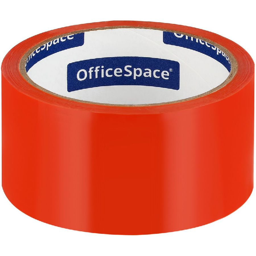 Клейкая лента упаковочная OfficeSpace, 48мм*40м, 45мкм, оранжевая, ШК