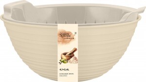 Миска-дуршлаг 2 ручки Cardamom 4,1л+2,4л латте SE400710005 Sugar&Spice