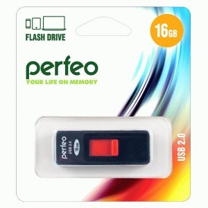 Флэш-диск USB 16Gb Perfeo Black S03 PF-S03B016