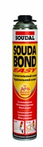 SOUDAL (Соудал) Soudabond Easy Клей-пена (п/пистол) летняя (=25кг клея) 750мл (+5..+25С), арт.121618