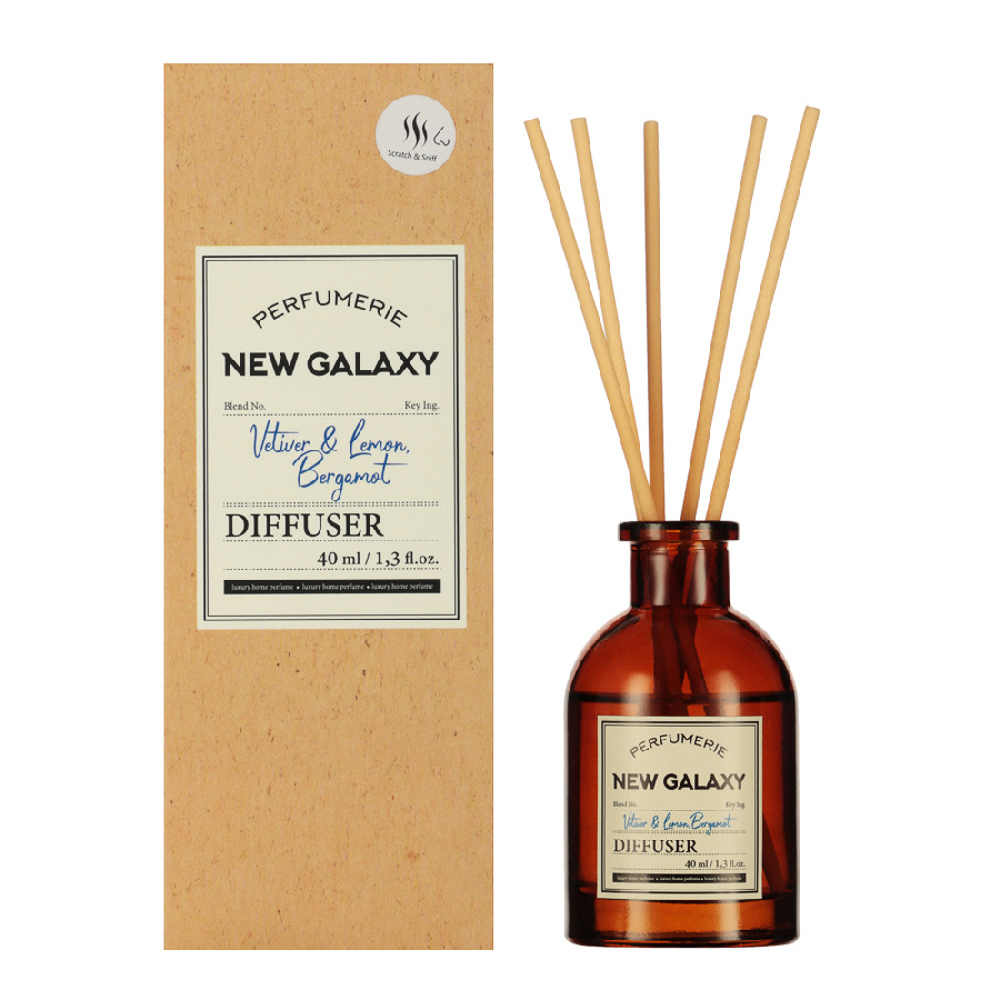 NEW GALAXY Диффузор Perfumerie, Vetiver & Lemon, Bergamot. 40мл