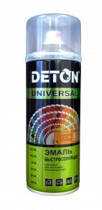 DETON Universal Эмаль аэрозоль 520мл акрил быстросохн. RAL7037 ПЫЛЬНО-СЕРАЯ арт.DTN-A07526