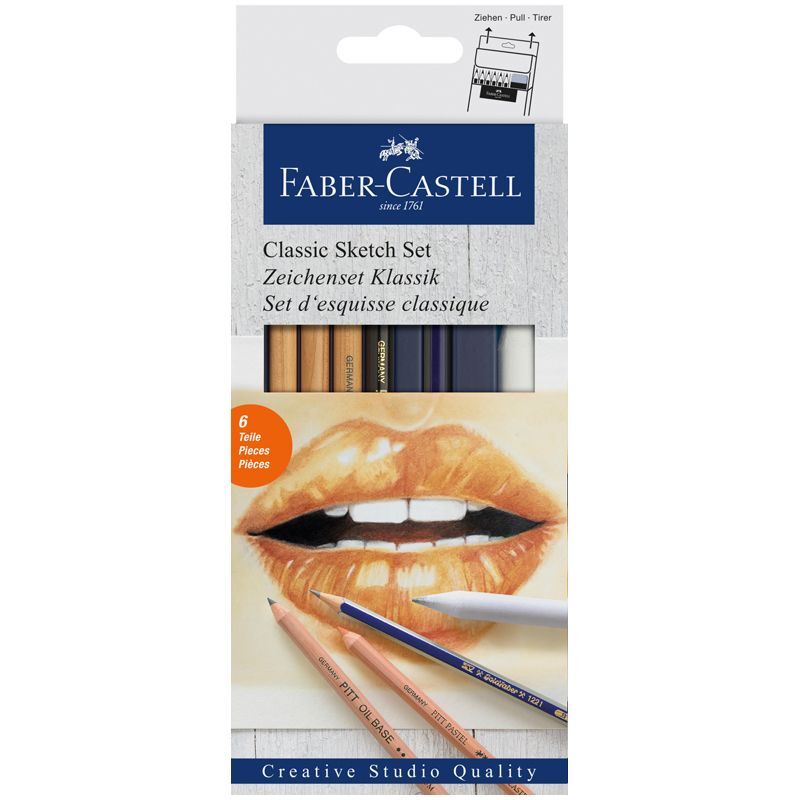 Набор художественных изделий Faber-Castell " Goldfaber Classic Sketch", 6 предметов, картон. упаковка