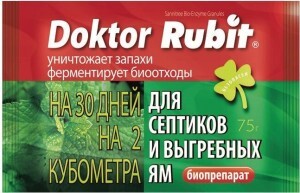 Биосостав сух. Doctor Rubit 75гр. (на 2 куба) д/выгребных ям и септиков 46078