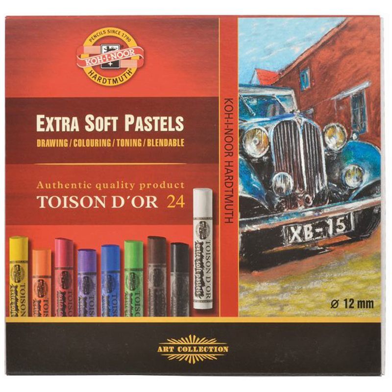 Пастель художественная Koh-I-Noor "Toison D`or Extra Soft 8554", 24 цвета, картон. упаковка