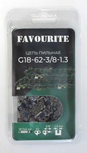 FAVOURITE Цепь пильная 18/45см 3/8 1,3мм 62зв. RS G18-62-3/8-1.3